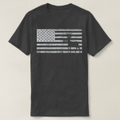 Cooler Camouflage Dei in American Flag Jagd Desi T-Shirt (Design vorne)