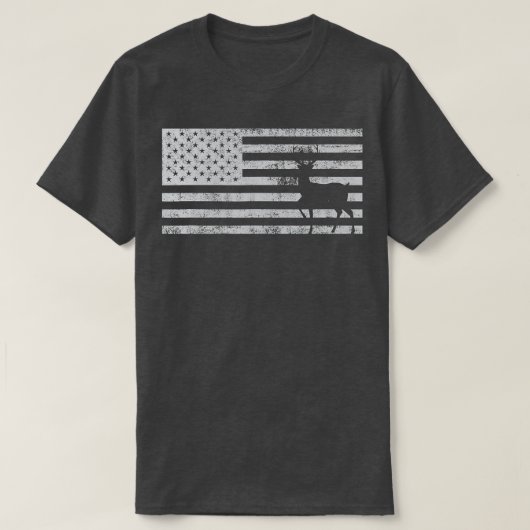 Cooler Camouflage Dei in American Flag Jagd Desi T-Shirt (Design vorne)
