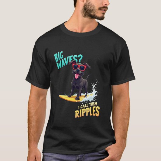Cooler Cane Corso Surfhund T-Shirt (Vorderseite)