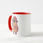 Cooler Capybara ASL Ich liebe dich Zeichen Valenti Tasse (Vorderseite Links)