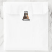 Cooler Capybara-Aufkleber Runder Aufkleber (Tasche)