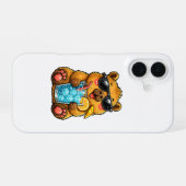 Cooler Capybara-Trunk iPhone 16 Hülle (Rückseite (Horizontal))