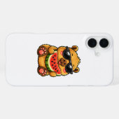 Cooler Capybara Wassermelone Sommer iPhone Hülle (Rückseite (Horizontal))