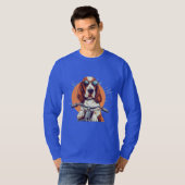 Cooler Cartoon-Basset-Hobby-T - Shirt (Vorne ganz)