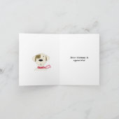 Cooler Cartoon Dog Vielen Dank Dankeskarte (Innenseite)