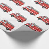 Cooler Cartoon-Feuer-LKW/Motor Geschenkpapier (Ecke)