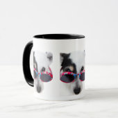 Cooler Cartoon-Hund mit Brille Tasse (Vorderseite Links)