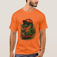 Cooler Cartoon-Krokodil-Skateboarding