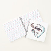 Cooler Cartoon mit Sonnenbrille & Coffee Notebo Notizblock (Innenseite)