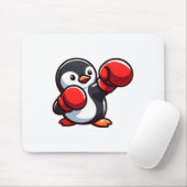 Cooler Cartoon Pinguin Boxer Design Mousepad (Mit Mouse)