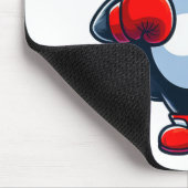 Cooler Cartoon Pinguin Boxkampf Mousepad (Ecke)