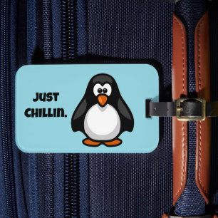 Cooler Cartoon Pinguin - Nur Chillins Arktis Vibes Gepäckanhänger