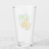 Cooler Cartoon Rhino Glas (Rückseite)