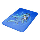 Cooler Cartoon Shark Badematte (Schrägansicht)