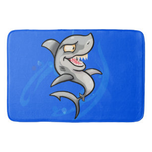 Cooler Cartoon Shark Badematte