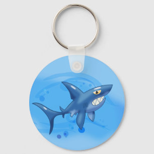 Cooler Cartoon Shark Schlüsselanhänger