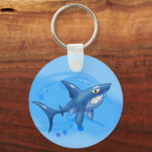 Cooler Cartoon Shark Schlüsselanhänger (Vorderseite)