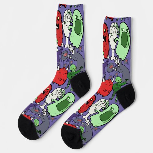 Cooler Cartoon Socken (Linkes Detail)
