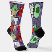 Cooler Cartoon Socken (Gewinkelt)
