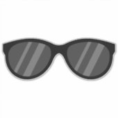 Cooler Cartoon Sonnenbrille Aufkleber (Vorderseite)
