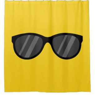 Cooler Cartoon Sonnenbrille Duschvorhang