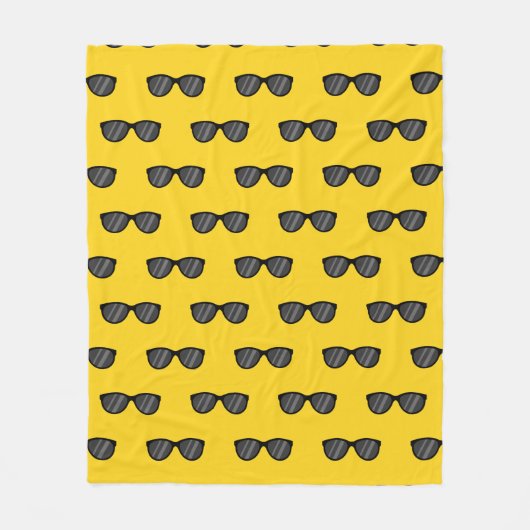 Cooler Cartoon Sonnenbrille Fleecedecke (Vorderseite)