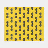 Cooler Cartoon Sonnenbrille Fleecedecke (Vorderseite (Horizontal))