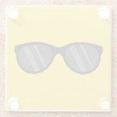 Cooler Cartoon Sonnenbrille Glasuntersetzer (Rückseite)