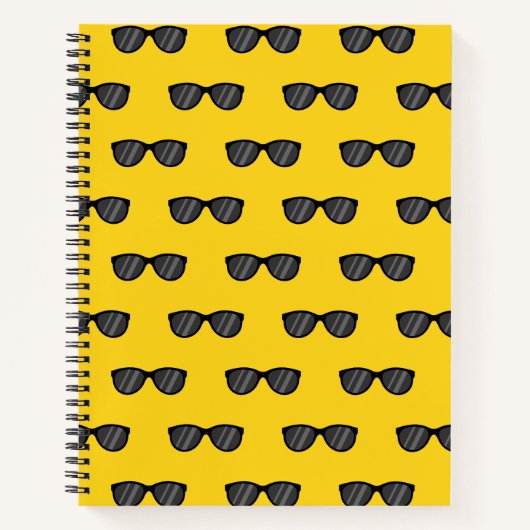 Cooler Cartoon Sonnenbrille Notizblock (Vorderseite)