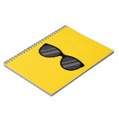 Cooler Cartoon Sonnenbrille Notizblock (Linke Seite)