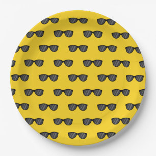 Cooler Cartoon Sonnenbrille Pappteller
