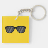 Cooler Cartoon Sonnenbrille Schlüsselanhänger (Rückseite)