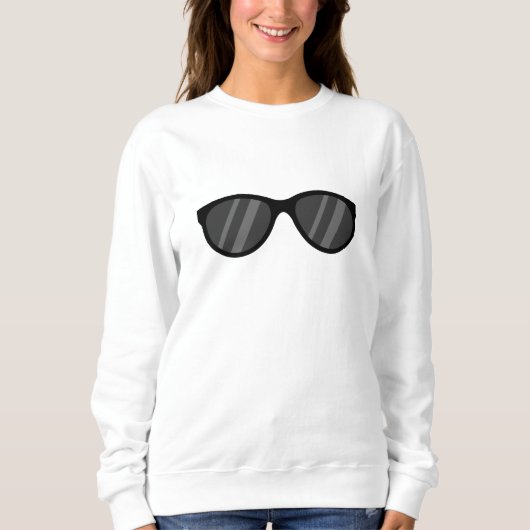 Cooler Cartoon Sonnenbrille Sweatshirt (Vorderseite)