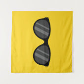 Cooler Cartoon Sonnenbrille Wandteppich (Vorderseite (Horizontal))