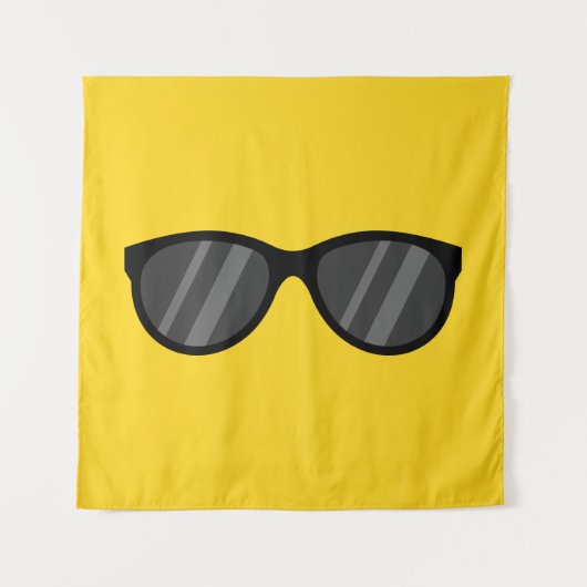 Cooler Cartoon Sonnenbrille Wandteppich (Vorderseite)