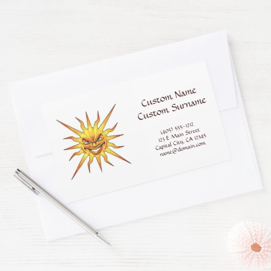 Cooler Cartoon Tätowiersymbol Rechteckiger Aufkleber (Umschlag)