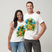 Cooler Cartoon Turtle T - Shirt Design - "Langsam (Unisex)