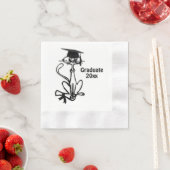 Cooler Cat Abschluss Serviette (Beispiel)