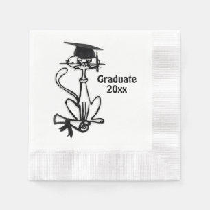 Cooler Cat Abschluss Serviette