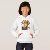 Cooler Cat Drummer Hoodie (Vorne ganz)