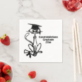 Cooler Cat Glückwunsch Graduate Serviette (Beispiel)