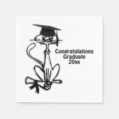 Cooler Cat Glückwunsch Graduate Serviette (Vorderseite)