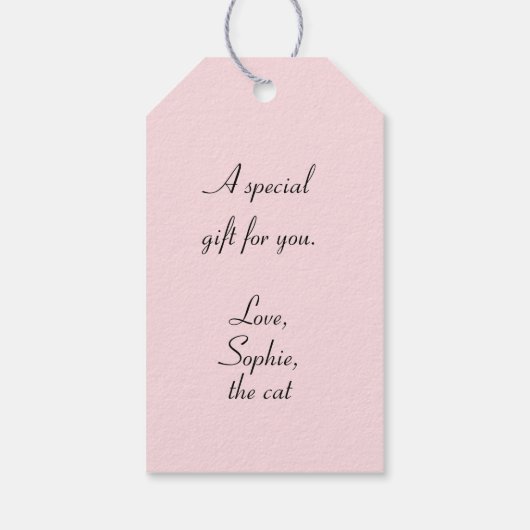 Cooler Cat Leopard-Druckgeschenk-Tag Geschenkanhänger (Rückseite)