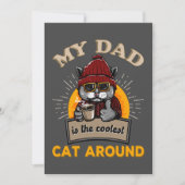 Cooler Cat Papa benutzerdefinierter Vatertag Feiertagskarte (Vorderseite)