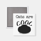 Cooler Cat Paw Print Magnet (Vorderseite/Rückseite)