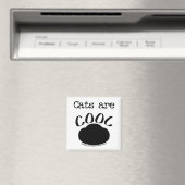 Cooler Cat Paw Print Magnet (In Situ (Geschirrspüler))