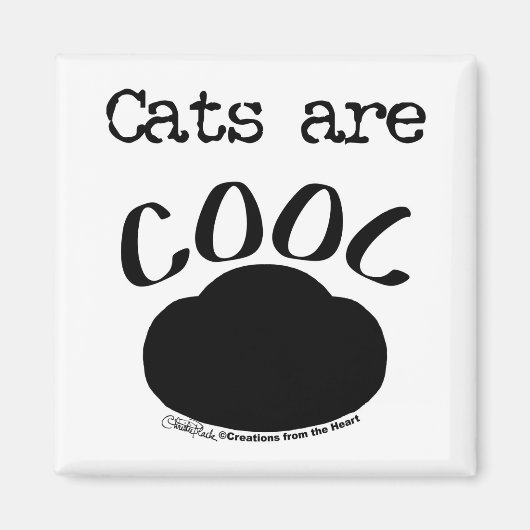 Cooler Cat Paw Print Magnet (Vorne)