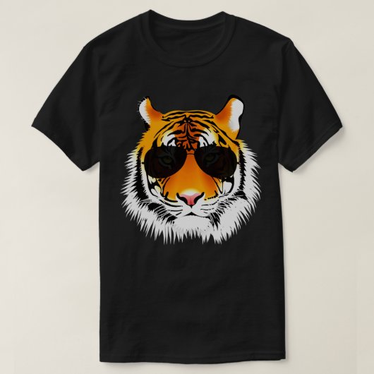 Cooler Cat Tiger mit Sonnenbrille Design T-Shirt (Design vorne)