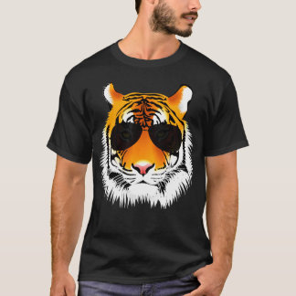 Cooler Cat Tiger mit Sonnenbrille Design T-Shirt