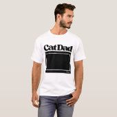 Cooler Cat Vater benutzerdefiniertes Foto und Name T-Shirt (Vorne ganz)